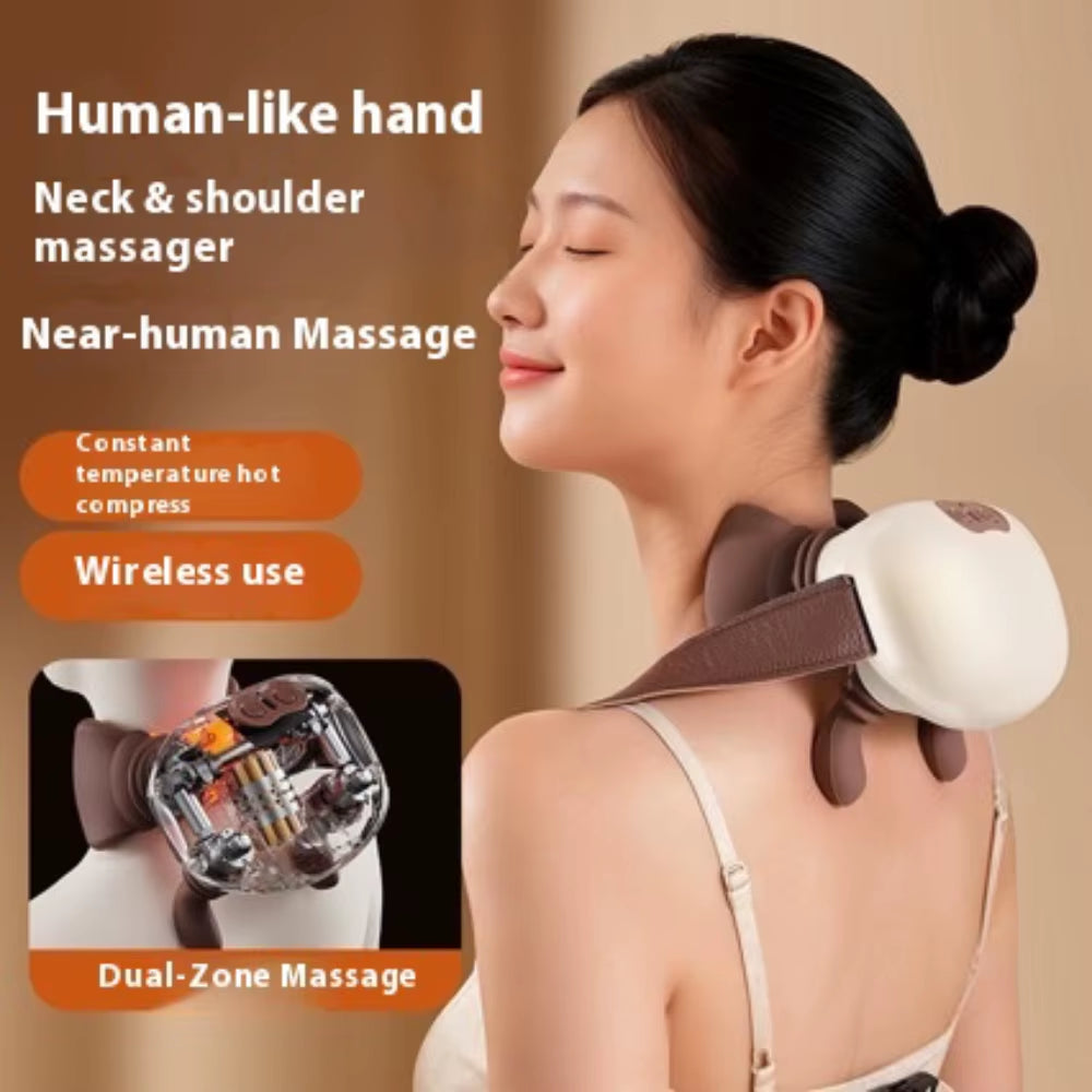N7 Master Hand Shoulder and Neck Massager Cervical Spine Massager Trapezius Neck Massager Hot Compress Electric Cervical