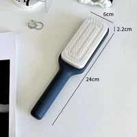 Retractable Bristles, anti Static Massage Comb Brush for Effortless Hair Removal and Cleaning Tools Paddle Detangle Hair Brush Set