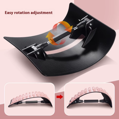 Adjustable Lumbar Stretcher Home Use Yoga Back Extension Aid Massage Nodes Therapeutic Spine Alignment Muscle Relaxation Tool