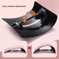 Adjustable Lumbar Stretcher Home Use Yoga Back Extension Aid Massage Nodes Therapeutic Spine Alignment Muscle Relaxation Tool