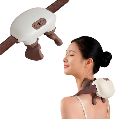 Bionic Heated Massage Master Neck and Shoulder Massager for Pain Relief Deep Tissue Wireless Portable Electric Shiatsu