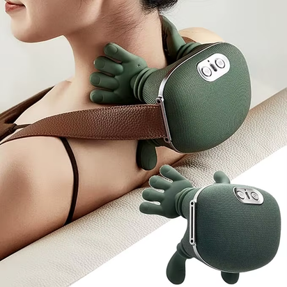 Bionic Heated Massage Master Neck and Shoulder Massager for Pain Relief Deep Tissue Wireless Portable Electric Shiatsu