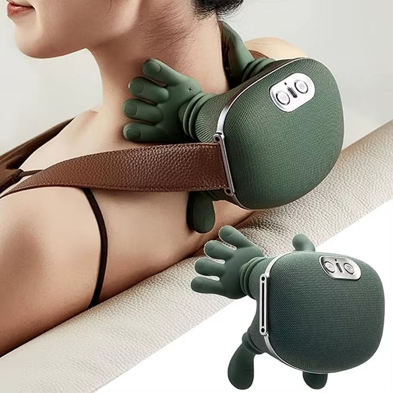 Bionic Heated Massage Master Neck and Shoulder Massager for Pain Relief Deep Tissue Wireless Portable Electric Shiatsu
