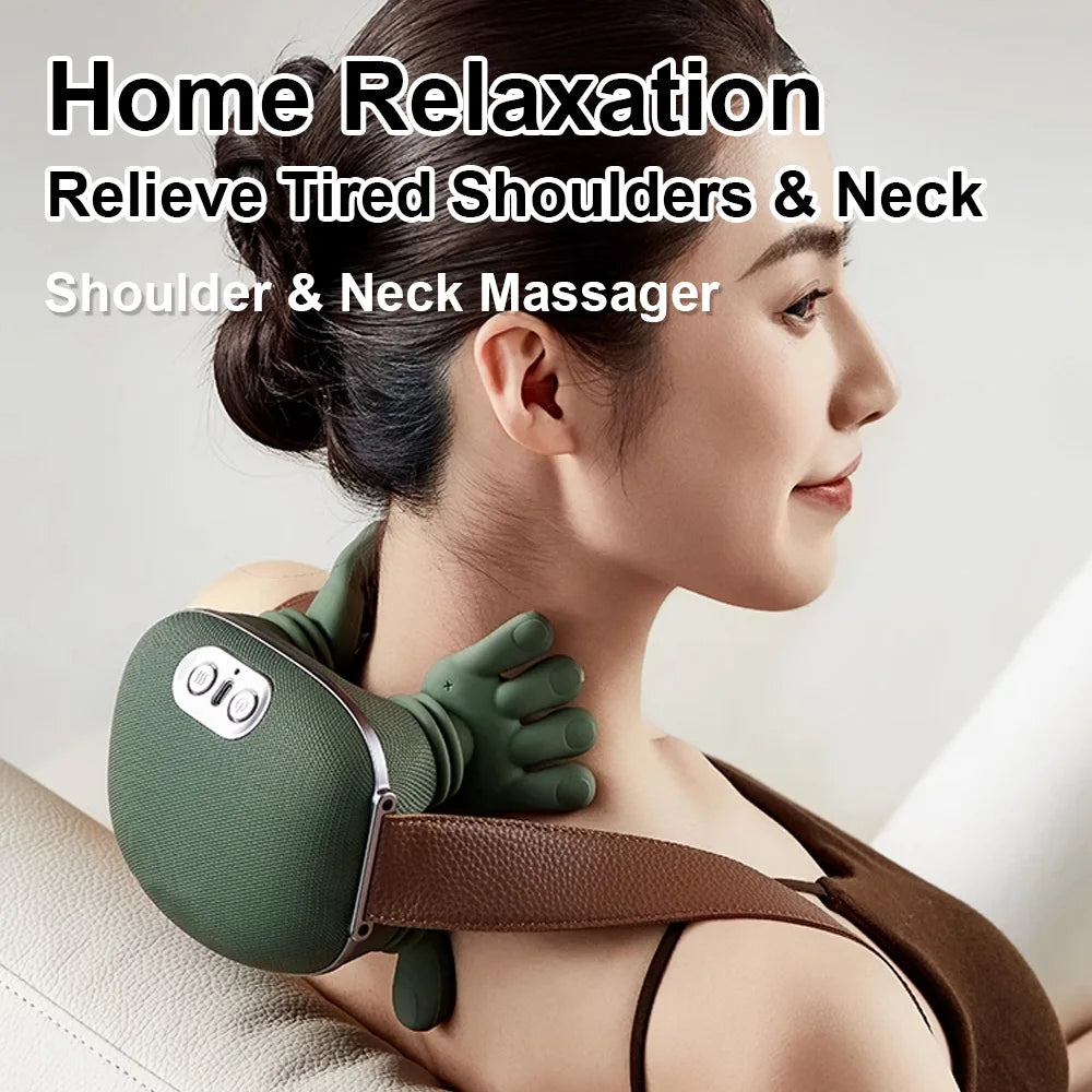 N7 Master Hand Shoulder and Neck Massager Cervical Spine Massager Trapezius Neck Massager Hot Compress Electric Cervical