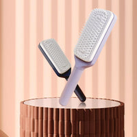 Retractable Bristles, anti Static Massage Comb Brush for Effortless Hair Removal and Cleaning Tools Paddle Detangle Hair Brush Set